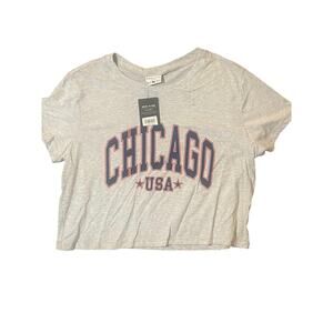New With Tags Retail $32 Where I’m From Chicago Crop Top Women’s Size Large